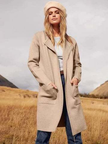 Classic Longline Open Front Coat