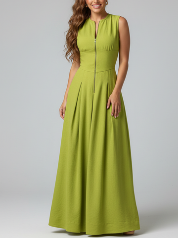 Aveline Zipper Maxi Dress