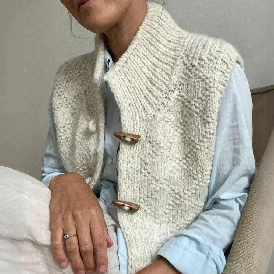 Vestă tricotată Megan fără mâneci