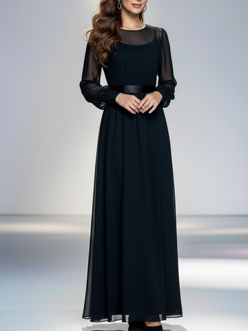 Aurelia Puff-Sleeve Gauze Maxi Dress