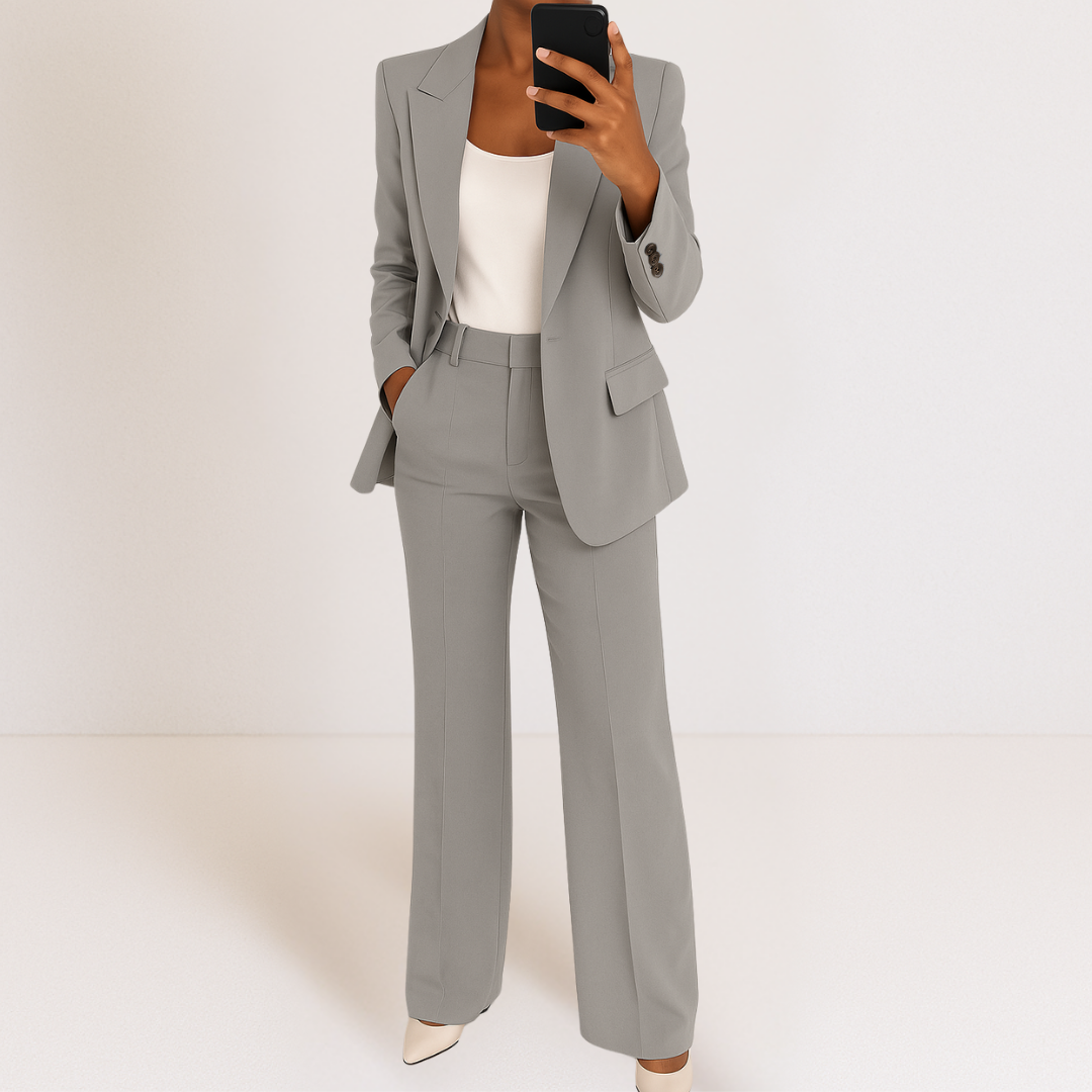Chic Cotton Blend Suit Set