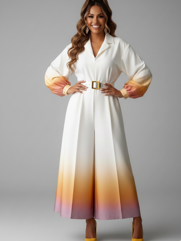 Amara Gradient Pleated Two-Piece Set