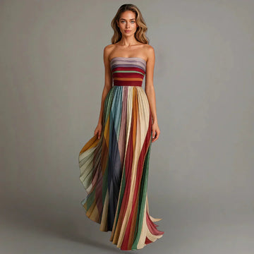 The Chloe Pleated Sunset Dress