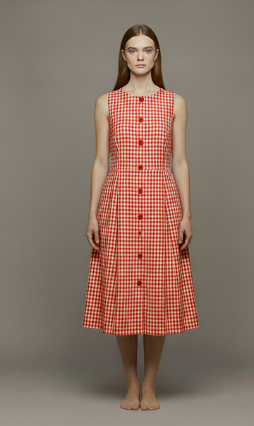 Piper Button-Up Plaid Mini Tank Dress
