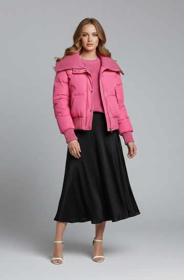 Kailyn Two-Piece Illusion Padded Crop Jacket