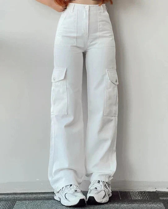 Cargohose mit geradem Bein und Taschen