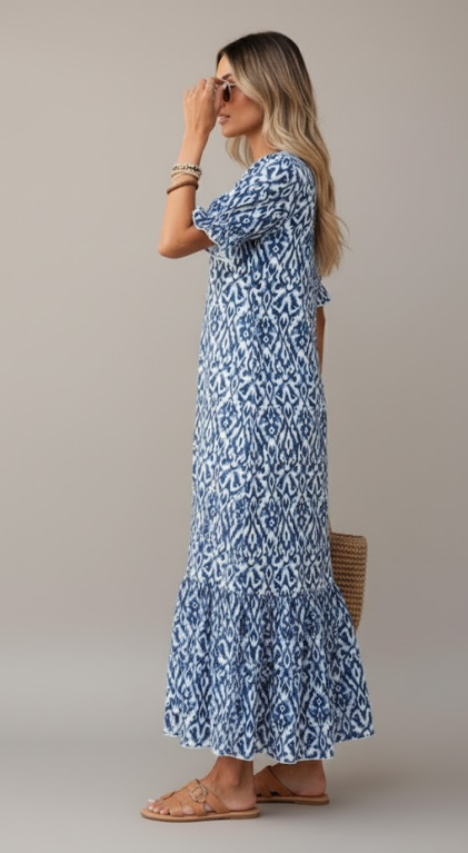 Valerie Printed Bohemian Dress